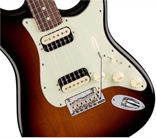 Fender American Pro Stratocaster HH ShawBucker Electric Guitar, Rosewood Fingerboard (with Case), 3-Color Sunburst View 3