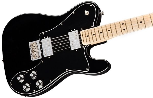 Fender American Pro Telecaster Deluxe ShawBucker Electric Guitar, Maple Fingerboard (with Case), Black View 1