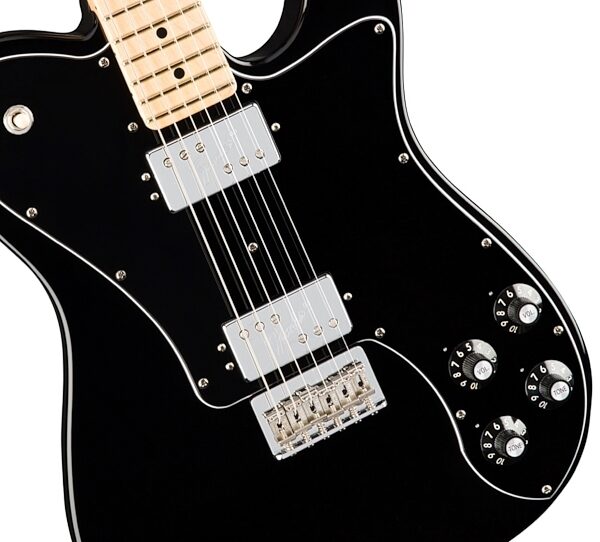 Fender American Pro Telecaster Deluxe ShawBucker Electric Guitar, Maple Fingerboard (with Case), Black View 6