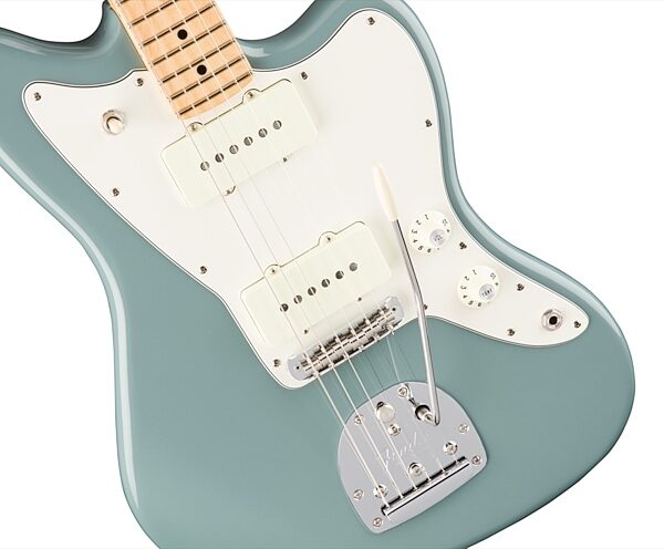 Fender American Pro Jazzmaster Electric Guitar, Maple Fingerboard (with Case), Mystic Seafoam View 3