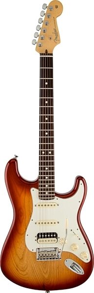 Fender American Standard Stratocaster HSS Shawbucker Electric Guitar, Rosewood Fingerboard (with Case), Siennaburst