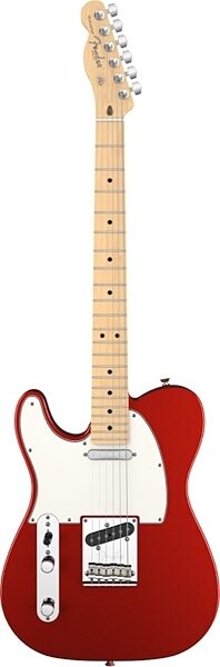Fender American Standard Left-Handed Telecaster Electric Guitar, Maple Fingerboard with Case, Mystic Red