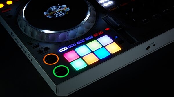 Pioneer DJ DDJ-1000-OW Off-White(TM) Limited-Edition Controller for Rekordbox DJ, Action Position Back