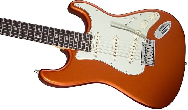 Fender American Elite Stratocaster Electric Guitar (Rosewood, with Case), Autumn Blaze Body Left