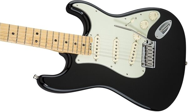 Fender American Elite Stratocaster Electric Guitar (Maple, with Case), Mystic Black Body Left