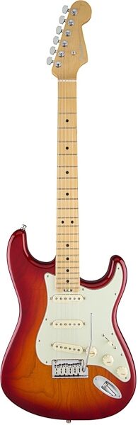 Fender American Elite Stratocaster Electric Guitar (Maple, with Case), Aged Cherry