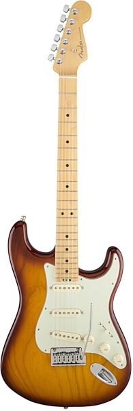 Fender American Elite Stratocaster Electric Guitar (Maple, with Case), Tobacco Sunburst
