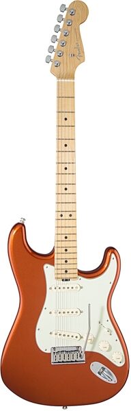 Fender American Elite Stratocaster Electric Guitar (Maple, with Case), Autumn Blaze