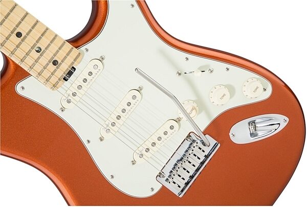 Fender American Elite Stratocaster Electric Guitar (Maple, with Case), Autumn Blaze Front Body
