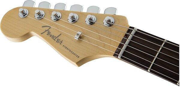 Fender American Elite Stratocaster Electric Guitar, Left-Handed (Rosewood, with Case), Headstock Front
