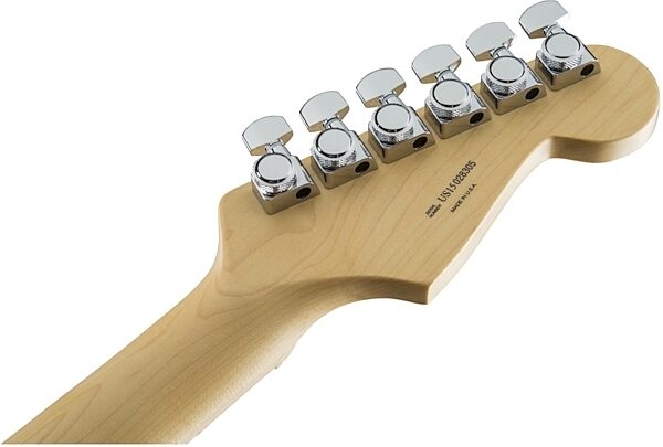 Fender American Elite Stratocaster Electric Guitar, Left-Handed (Maple, with Case), 3-Tone Sunburst Headstock