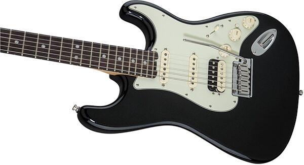 Fender American Elite Stratocaster HSS Shawbucker Electric Guitar (Rosewood, with Case), Black Left