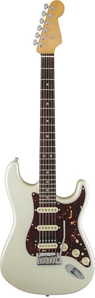 Fender American Elite Stratocaster HSS Shawbucker Electric Guitar (Rosewood, with Case), Olympic White
