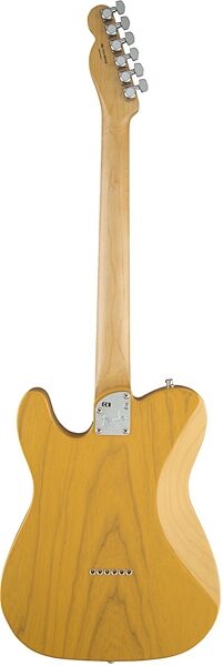 Fender American Elite Telecaster Electric Guitar (Maple, with Case), Butterscotch Blonde Back