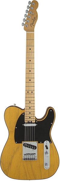 Fender American Elite Telecaster Electric Guitar (Maple, with Case), Butterscotch Blonde