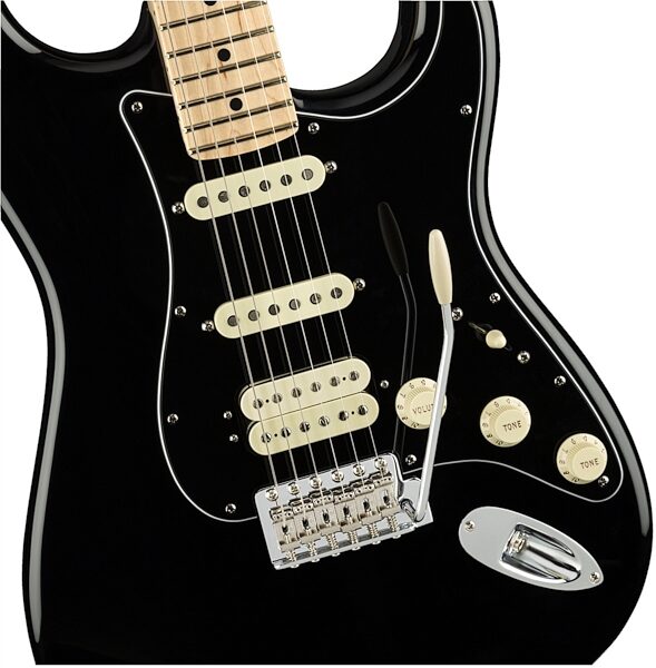 Fender American Performer Stratocaster HSS Electric Guitar, Maple Fingerboard (with Gig Bag), Black, Open Box (Very Good), View