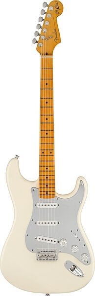 Fender Nile Rodgers Hitmaker Stratocaster Electric Guitar, with Maple Fingerboard (with Case), Olympic White, USED, Blemished, Action Position Back