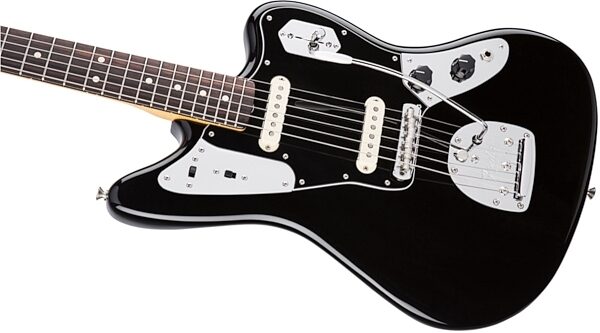 Fender Johnny Marr Jaguar Electric Guitar (with Case), Black Body Left