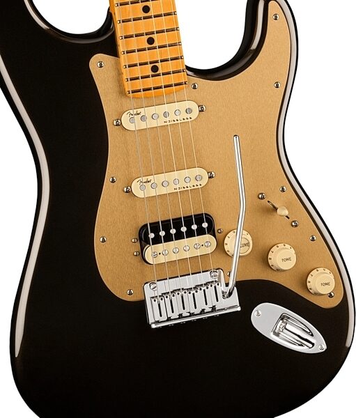 Fender American Ultra Stratocaster HSS Electric Guitar, Maple Fingerboard (with Case), Texas Tea, USED, Blemished, View