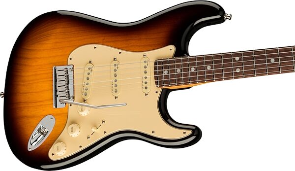 Fender American Ultra Luxe Stratocaster Electric Guitar (with Case), 2-Color Sunburst, Open Box (Good), Action Position Back