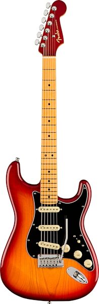 Fender American Ultra Luxe Stratocaster Electric Guitar, Maple Fingerboard (with Case), Action Position Back
