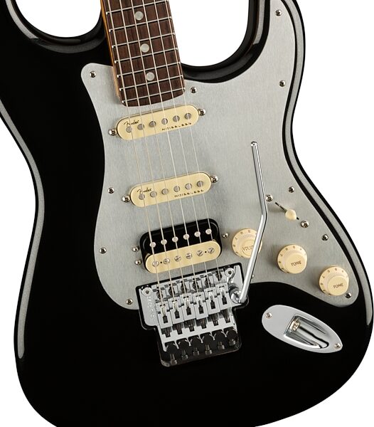 Fender American Ultra Luxe Stratocaster FR HSS Electric Guitar (with Case), Action Position Back