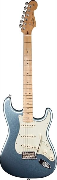 Fender American Deluxe Strat Plus Electric Guitar (with Case), Ice Blue Metallic