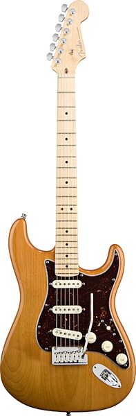 Fender American Deluxe Stratocaster Electric Guitar (Maple with Case), Amber