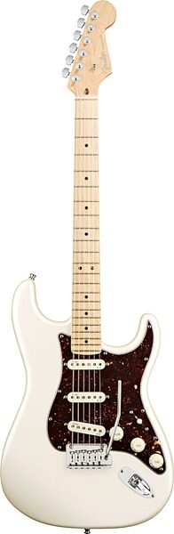 Fender American Deluxe Stratocaster Electric Guitar (Maple with Case), Olympic Pearl
