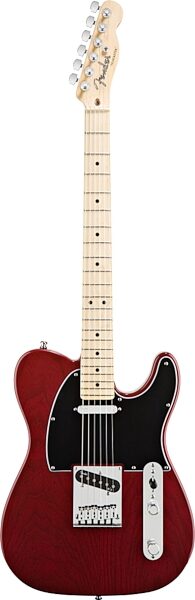 Fender American Deluxe Ash Telecaster Electric Guitar (with Case), Wine Transparent