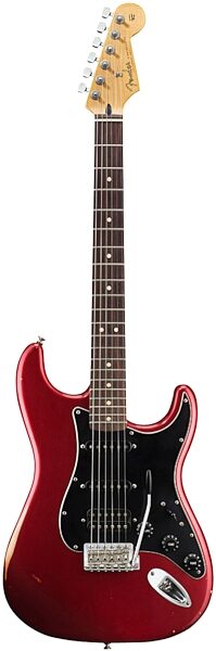 Fender Road Worn Player Stratocaster HSS Electric Guitar (Rosewood Fretboard, with Gig Bag), Candy Apple Red