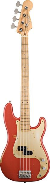 Fender Road Worn '50s Precision Electric Bass (with Gig Bag), Fiesta Red