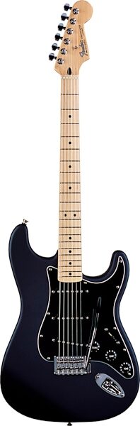 Fender Standard Satin Stratocaster Electric Guitar (Maple, with Gig Bag), Gun Metal Blue