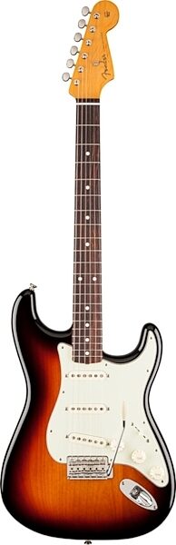Fender Classic '60s Stratocaster Lacquer Electric Guitar, Rosewood Fingerboard (with Case), 3-Color Sunburst