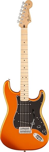 Fender Standard Stratocaster Satin Electric Guitar, with Maple Fingerboard, Arizona Sun