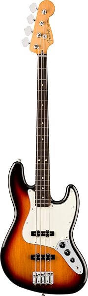 Fender Player II Jazz Electric Bass, with Rosewood Fingerboard, 3-Color Sunburst, Action Position Back