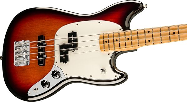 Fender Player II Mustang Electric Bass, with Maple Fingerboard, 3-Color Sunburst, Action Position Back