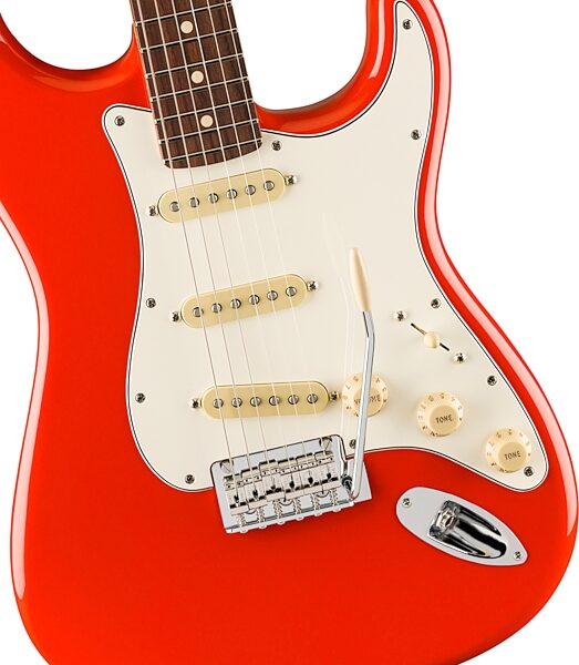 Fender Player II Stratocaster Electric Guitar, with Rosewood Fingerboard, Coral Red, USED, Blemished, Action Position Back