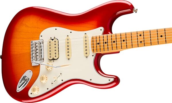 Fender Player II Stratocaster HSS Chambered Mahogany Electric Guitar, Aged Cherry Burst, Action Position Back