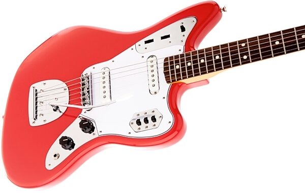 Fender Classic '60s Jaguar Lacquer Electric Guitar, Rosewood Fingerboard (with Case), Closeup