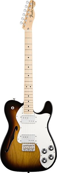 Fender Classic Player Telecaster Thinline Deluxe Electric Guitar (with Gig Bag), 3-Color Sunburst