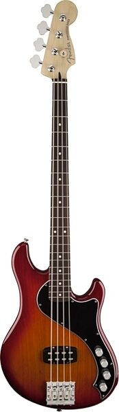 Fender Deluxe Dimension IV Electric Bass, with Rosewood Fingerboard and Gig Bag, Aged Cherry