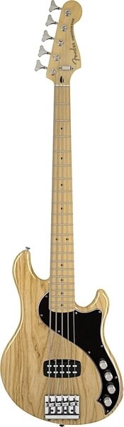 Fender Deluxe Dimension V Electric Bass, Maple Fingerboard (with Gig Bag), Natural