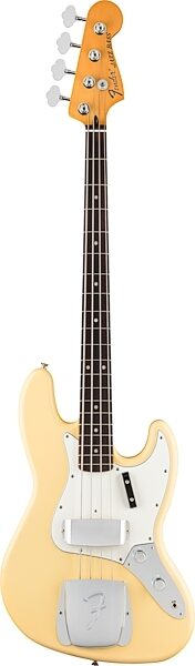 Fender Limited Edition Laura Lee Jazz Electric Bass, Rosewood Fingerboard (with Gig Bag), Vintage White, Action Position Back
