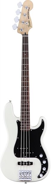Fender Deluxe Active Special Precision Electric Bass, Rosewood Fingerboard (with Gig Bag), Olympic White