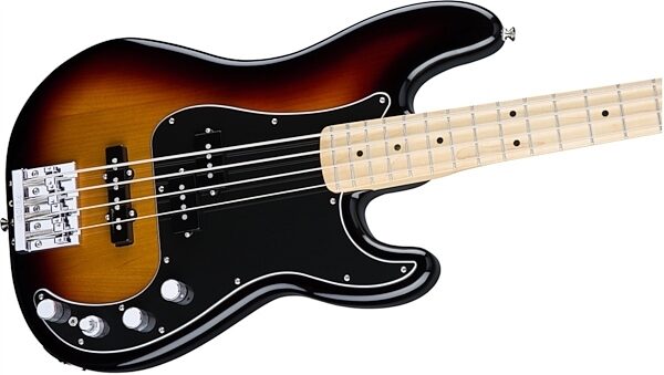 Fender Deluxe Active Precision Special Electric Bass (Maple, with Gig Bag), 3-Color Sunburst Body Right
