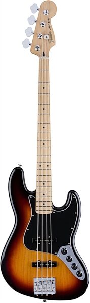 Fender Deluxe Active Jazz Electric Bass (Maple, with Gig Bag), 3-Color Sunburst