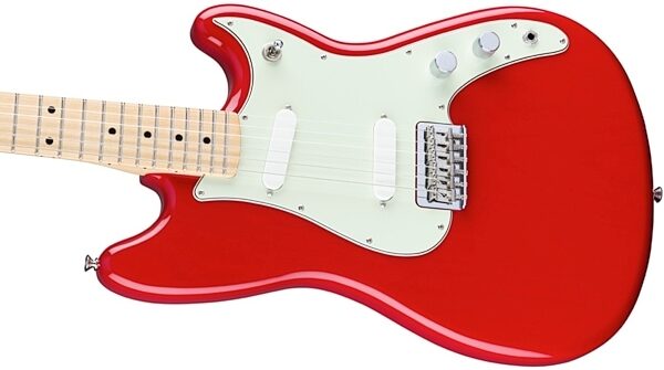 Fender Duo-Sonic Electric Guitar (Maple Fingerboard), Torino Red Body Left