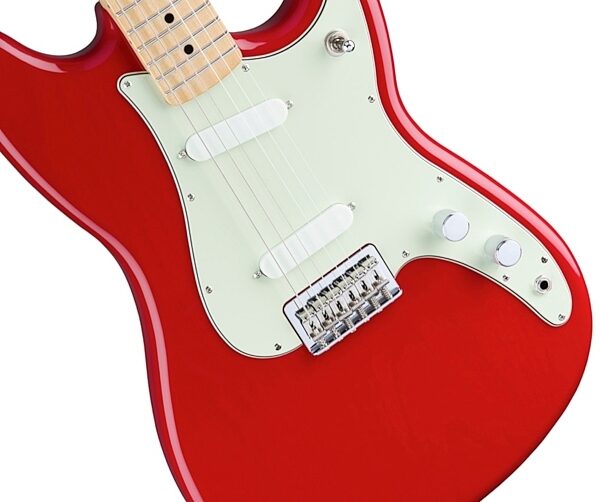 Fender Duo-Sonic Electric Guitar (Maple Fingerboard), Torino Red Front Body