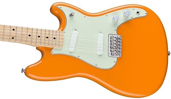Fender Duo-Sonic Electric Guitar (Maple Fingerboard), Capri Orange View 2